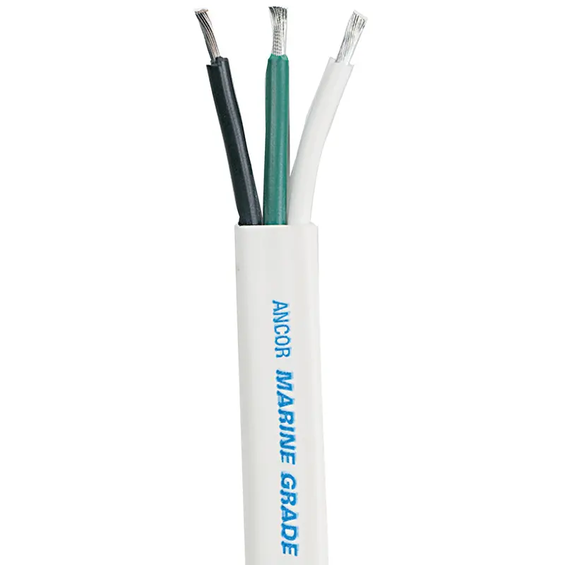Ancor 12/3 Awg Flat White Triplex Marine Cable – 250 Feet [131325] 1