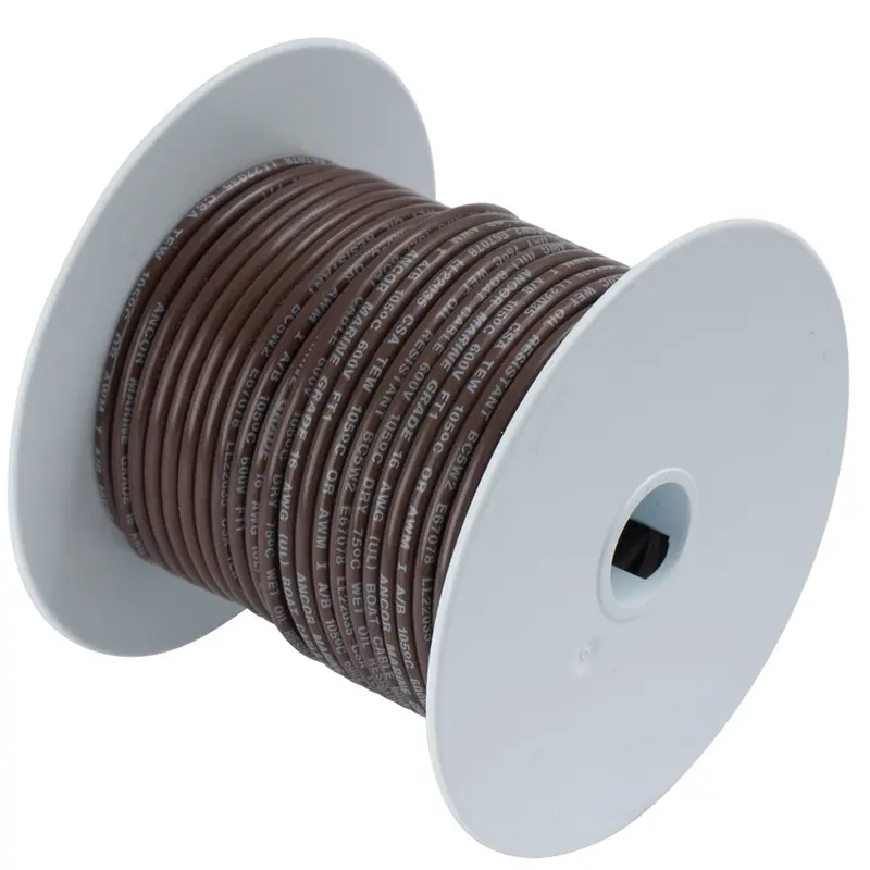 Ancor 16 Awg Brown Tinned Copper Marine Wire – 100 Feet 1