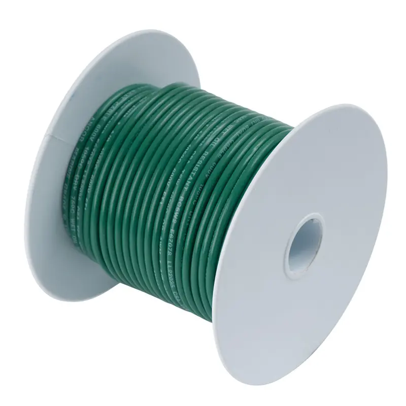 Ancor 6 Awg Green Tinned Copper Marine Wire – 250-Foot Spool 1