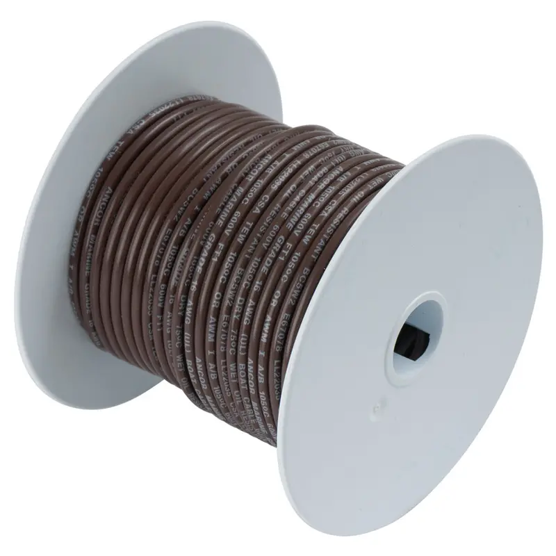 Ancor Brown 14 Awg Tinned Copper Marine Wire – 100-Foot Spool [104210] 1