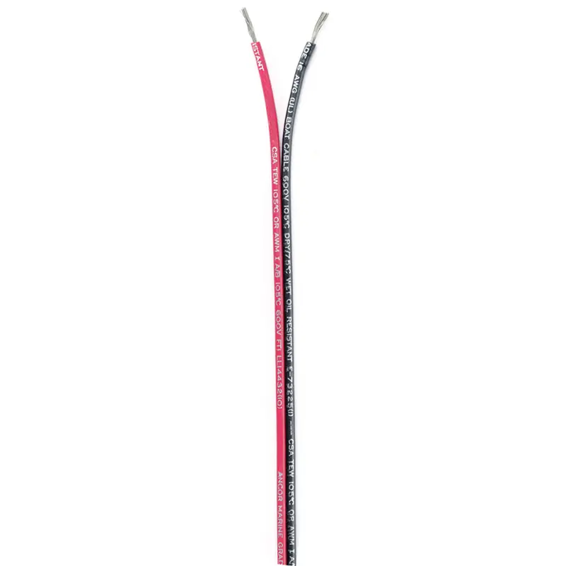 Ancor Flat Ribbon Bonded Cable – 16/2 Awg, Red/Black, 250 Ft [153125] 1