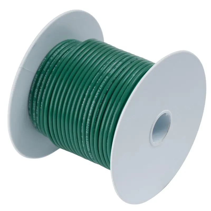 Ancor Green 14 Awg Tinned Copper Marine Wire – 100-Foot Spool [104310] 1