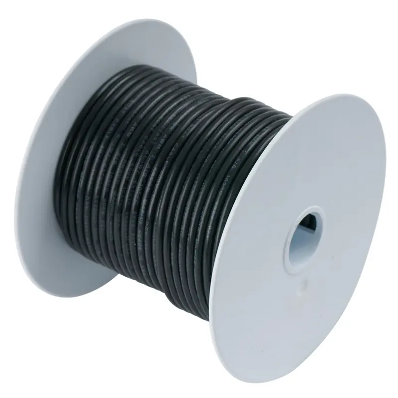 Ancor Tinned Copper Wire – 14 Awg, 500-Foot Spool, Marine-Grade Black 1