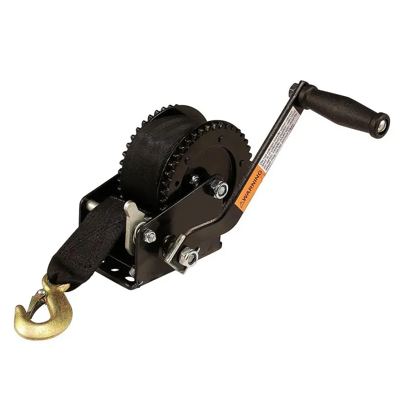 Attwood 2000-Pound Dual-Drive Winch With 2-Inch × 20-Foot Nylon Strap 1