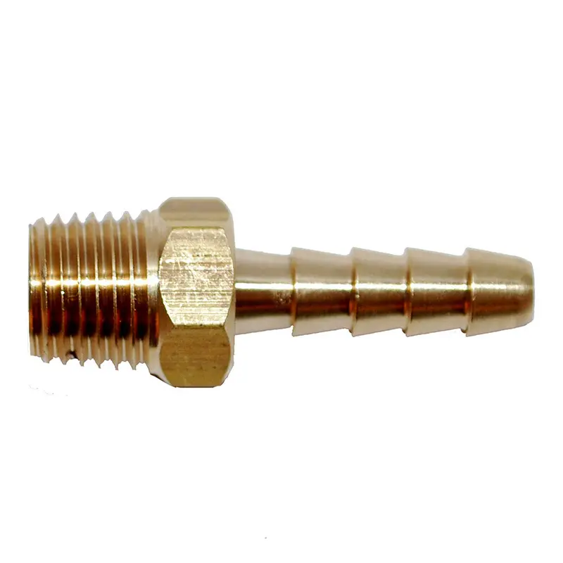 Attwood Brass Fuel Line Fitting – 1/4" Npt Male To 3/8" Barb [14540-6] 1