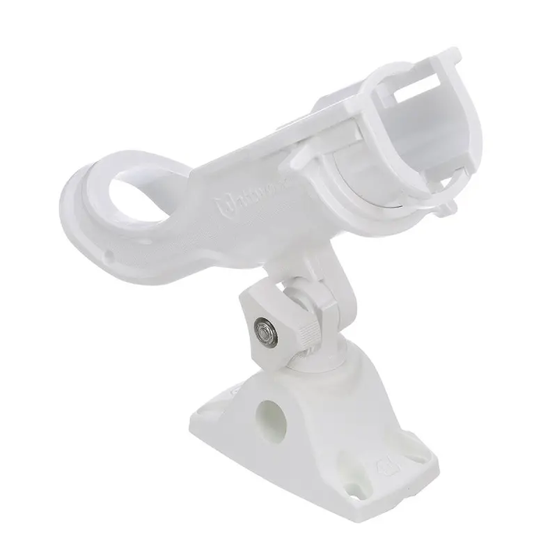 Attwood Heavy-Duty Adjustable Rod Holder – White, Dual-Mount Compatibility 1