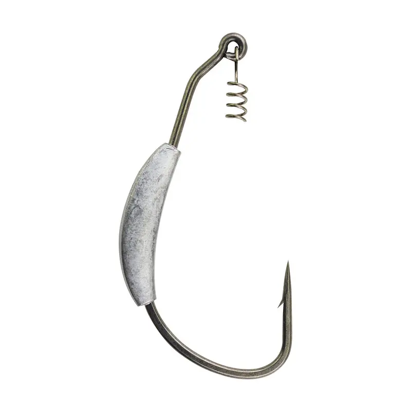 Berkley Fusion19 Weighted Swimbait Hook – Smoke Satin Finish, Size 5/0 1
