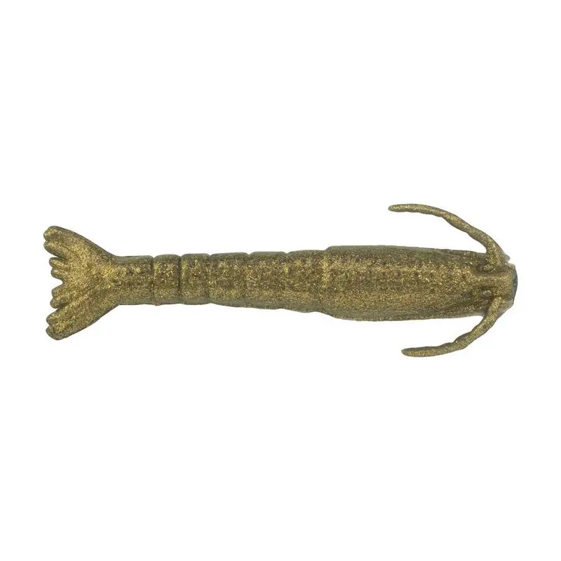 Berkley Gulp! Saltwater Shrimp Soft Bait – 3-Inch Fools Gold Color [1573127] 1