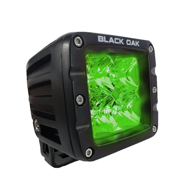 Black Oak 2-Inch Green Led Hog Hunting Pod – Flood Beam, Black Housing, Pro Series 3.0 1