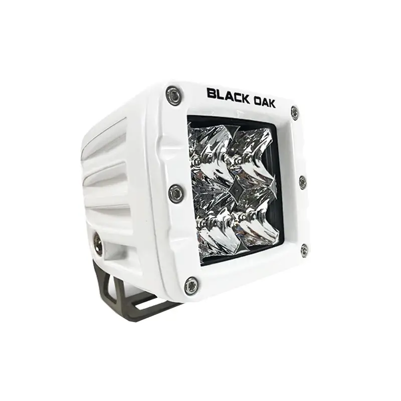 Black Oak 2-Inch Marine-Grade Led Pod Light – Flood Beam, White Housing, Pro Series 3.0 1