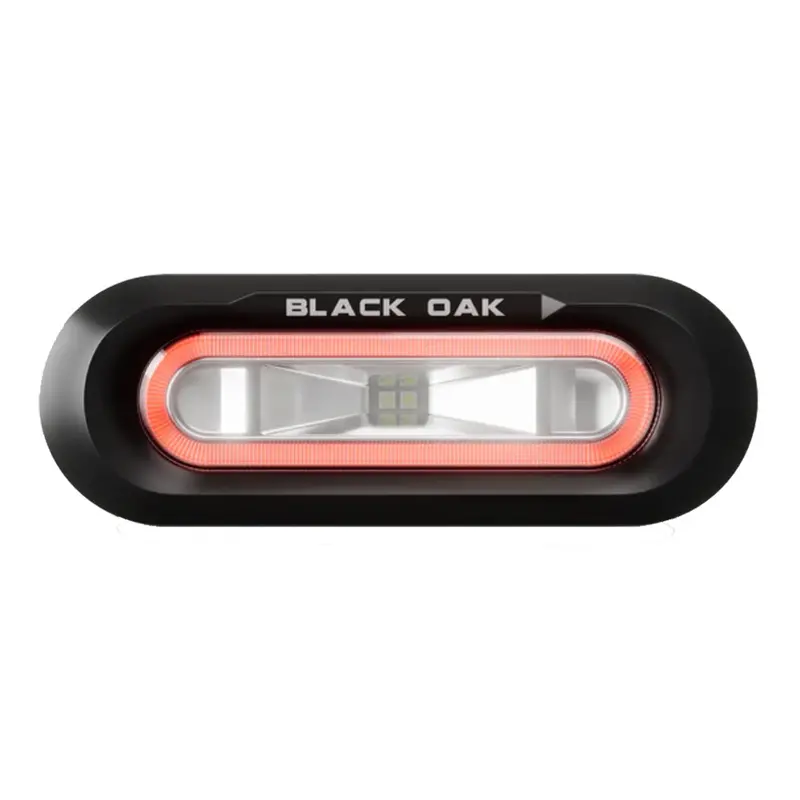 Black Oak Low-Pro Flush-Mount Led Light – Black Housing With Red Illumination 1