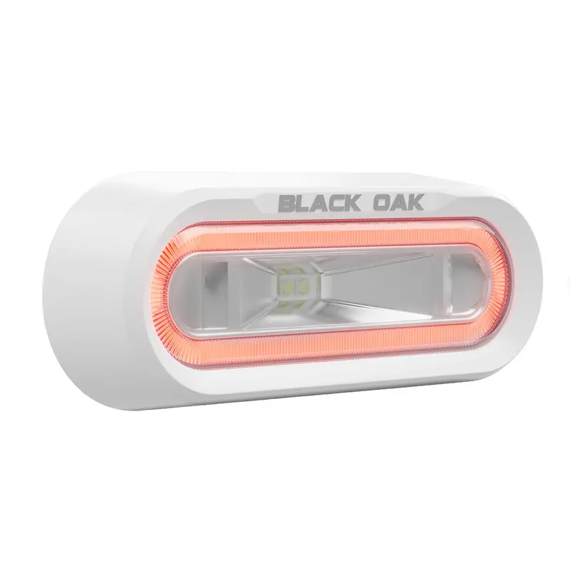 Black Oak Low-Pro Off-Road Spreader Light – Bracket-Mount, White Housing, Red Led [Mlps-R] 1