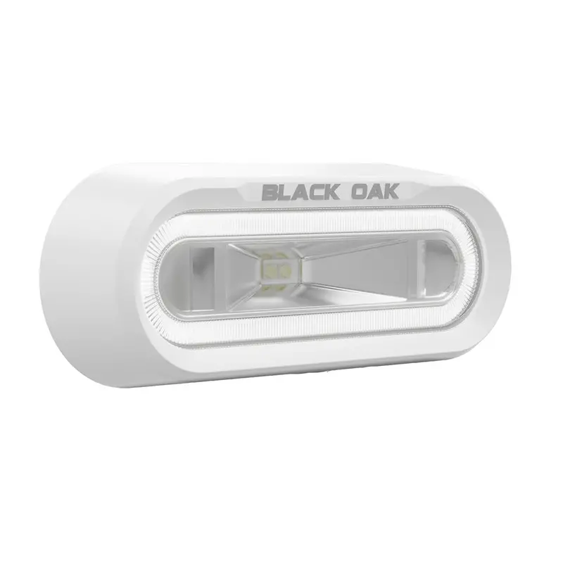 Black Oak Low-Pro Off-Road Spreader Light – Bracket-Mount, White Housing, White Led [Mlps-W] 1