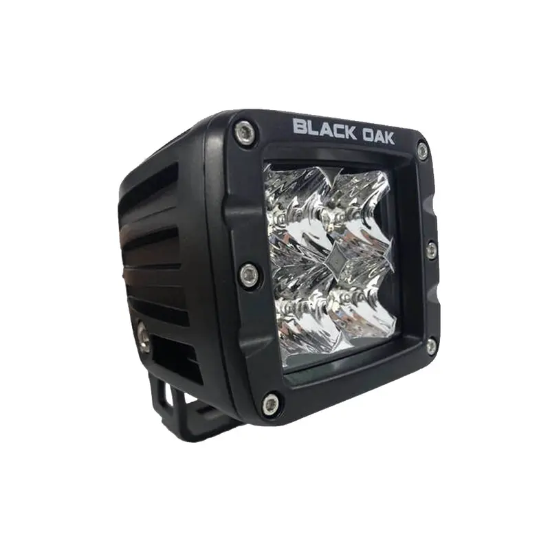 Black Oak Pro Series 3.0 2" Led Pod Light – Flood Beam, Black Housing [2F-Pod10Cr] 1