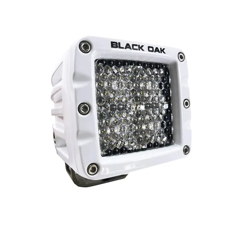 Black Oak Pro Series 3.0 2" Marine Led Pod Light – Diffused Beam, White Housing [2Dm-Pod10Cr] 1