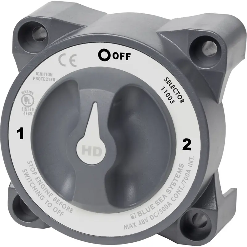 Blue Sea Hd-Series 3-Position Battery Switch With Alternator Field Disconnect – Model 11003 1