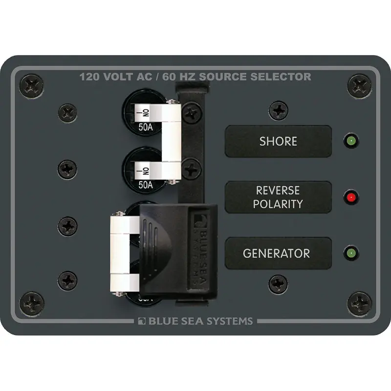 Blue Sea Systems 8061 120V Ac Toggle Source Selector Switch – 50A 1