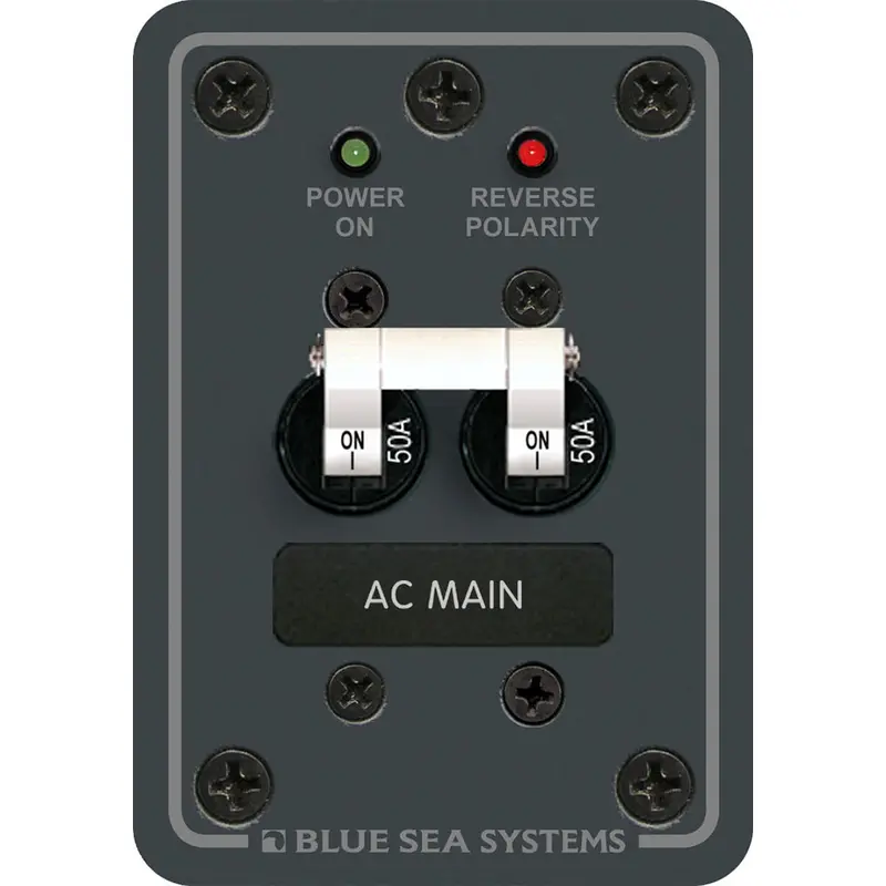 Blue Sea Systems 8079 Ac Main-Only Circuit Breaker Panel With White Toggle Switches 1