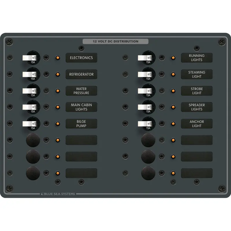 Blue Sea Systems 8377 Dc Distribution Panel — 16-Circuit Capacity 1