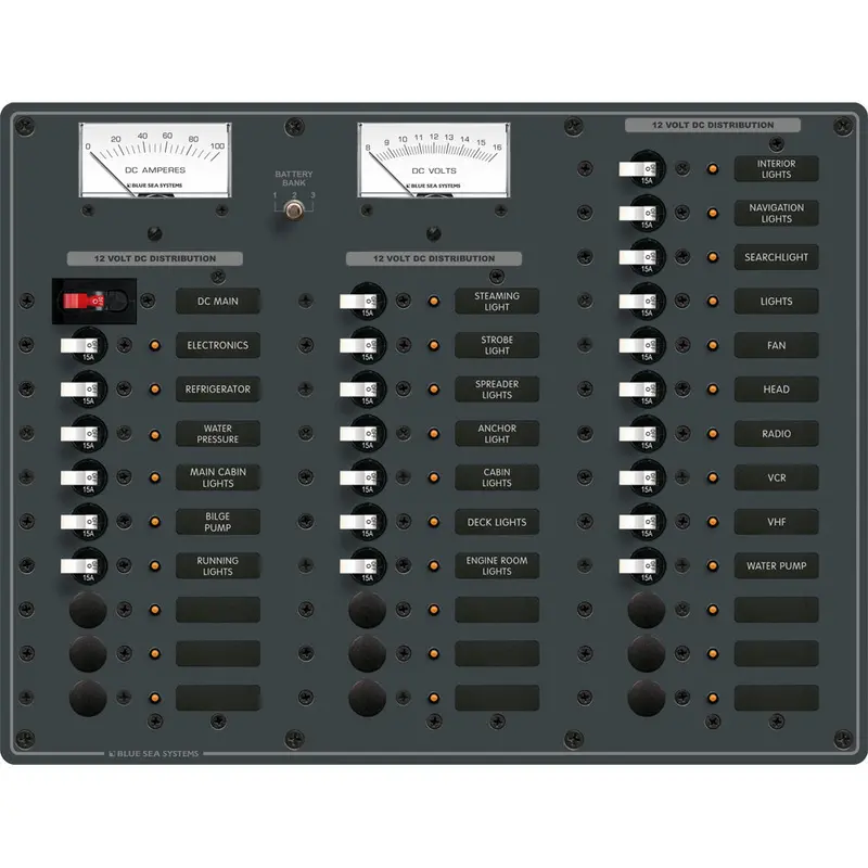 Blue Sea Systems 8382 Dc Main Distribution Panel With 35 Circuit Positions 1