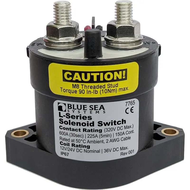 Blue Sea Systems L-Series 150A Dc Solenoid Switch – 12V/24V Compatible 1