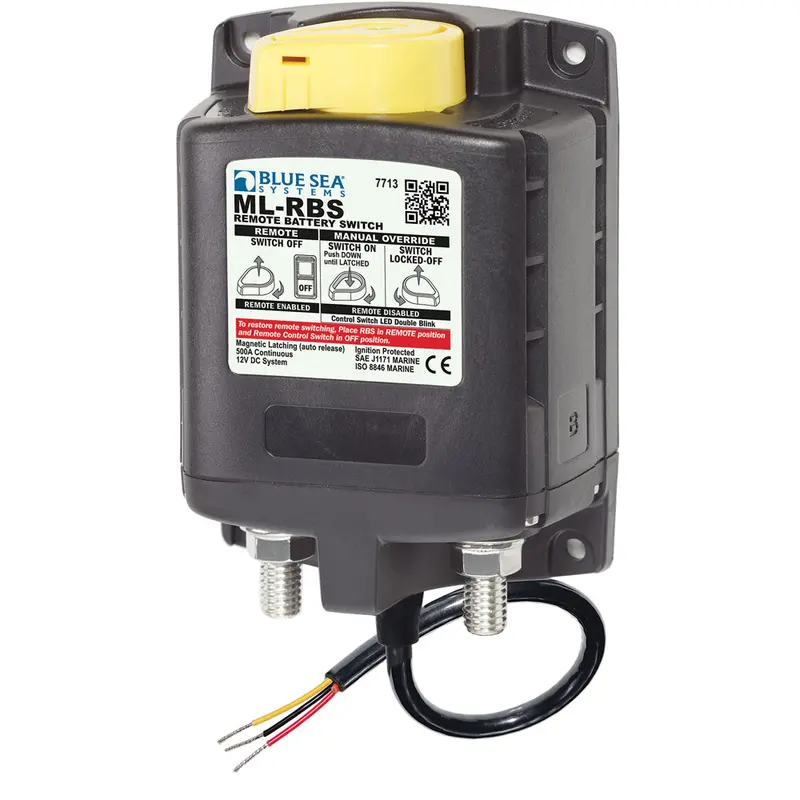 Blue Sea Systems Ml-Rbs Remote Battery Switch With Manual Release — 12V Dc 1