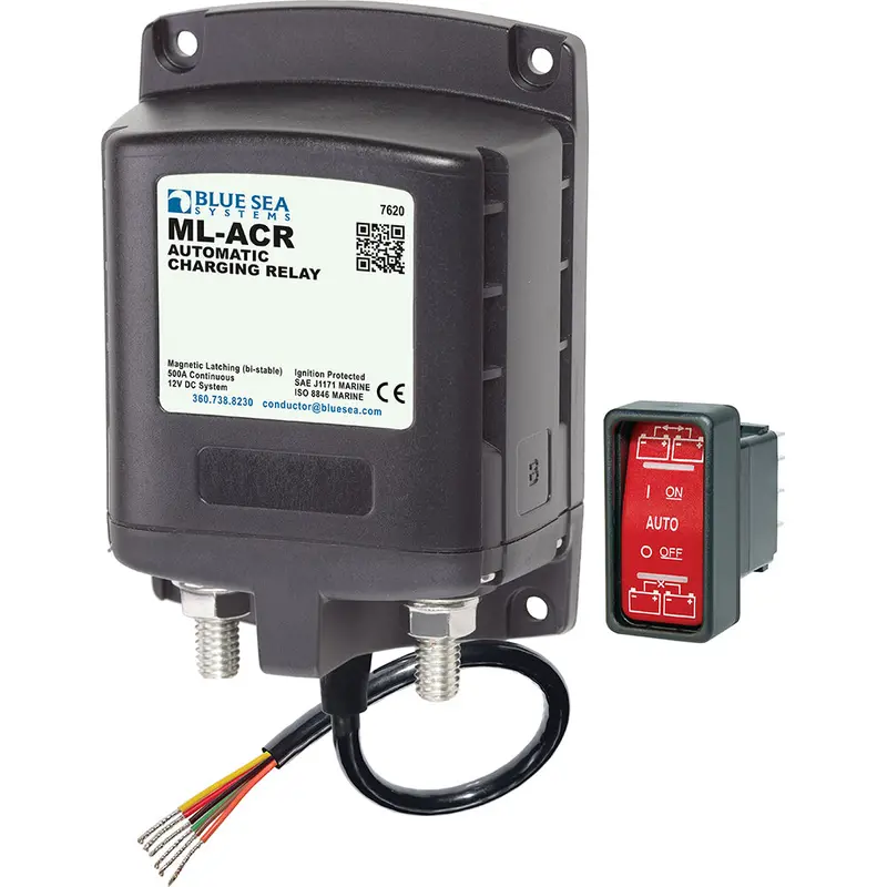 Blue Sea Systems Ml-Series 12V Dc Automatic Charging Relay With Magnetic Latch 1