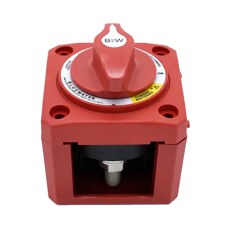 Bluwater Red Surface-Mount Battery Switch – Single-Pole On/Off Combine Toggle Without Mounting Base 1