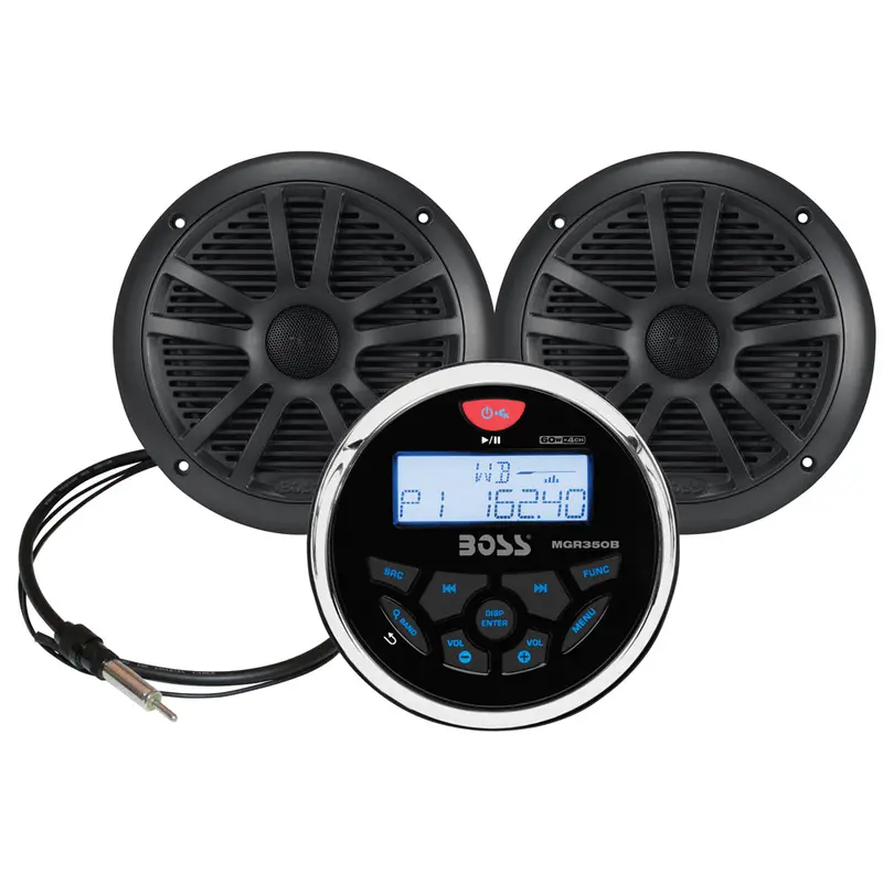 Boss Audio Mckgb350B.6 Marine Stereo And 6.5" Speaker Kit – Black Finish 1