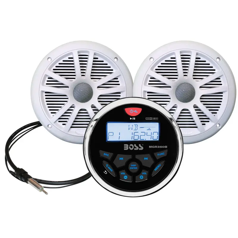 Boss Audio Mckgb350W.6 Marine Stereo And 6.5" Speaker Kit – White Finish 1