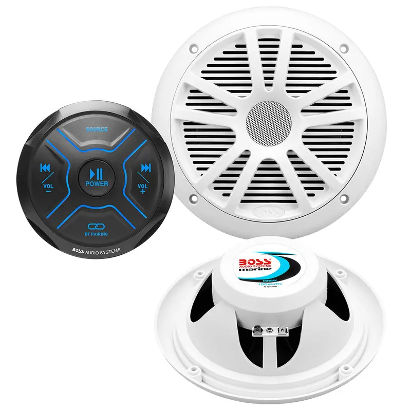 Boss Audio Mg150W.6 Marine Audio Kit – Features Mgr150B Remote & Dual Mr6W Speakers 1