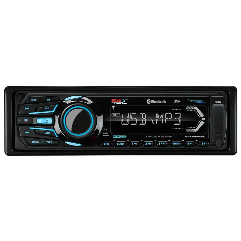 Boss Audio Mr1308Uabk Fully Marinized Bluetooth Receiver – Mp3-Compatible With Usb, Sd, And Aux Input [Mr1308Uabk] 1
