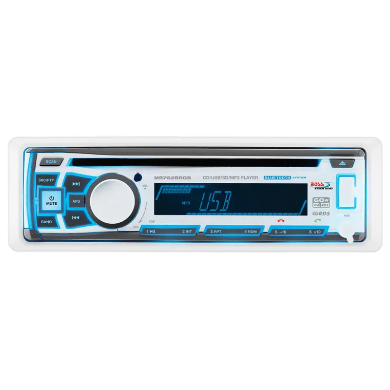 Boss Audio Mr762Brgb Marine Stereo With Am/Fm, Cd, Bluetooth, And Usb 1