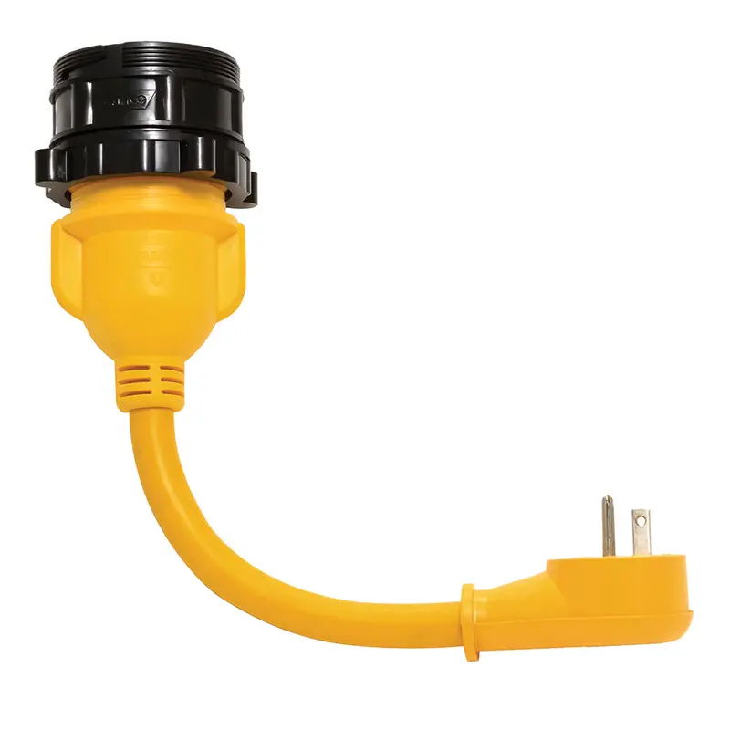 Camco Powergrip 15A/125V Male To 30A/125V Female Locking Adapter 1