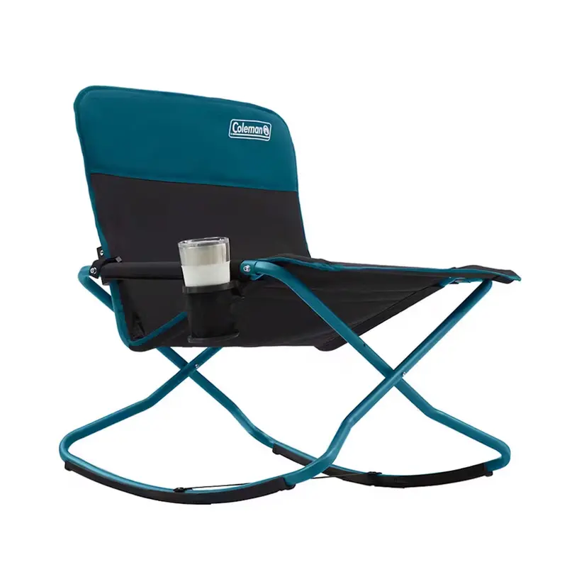 Coleman Cross Rocker Outdoor Rocking Chair – Ocean Blue, All-Terrain Comfort 1