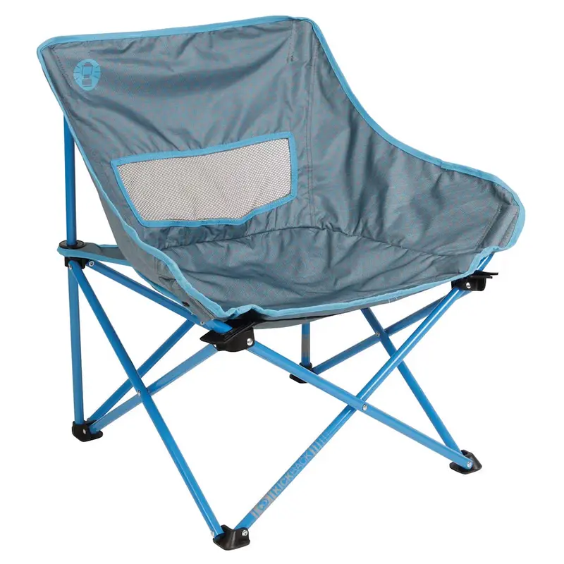 Coleman Kickback Breeze Folding Chair – Blue, Ergonomic Mesh Back Support 1
