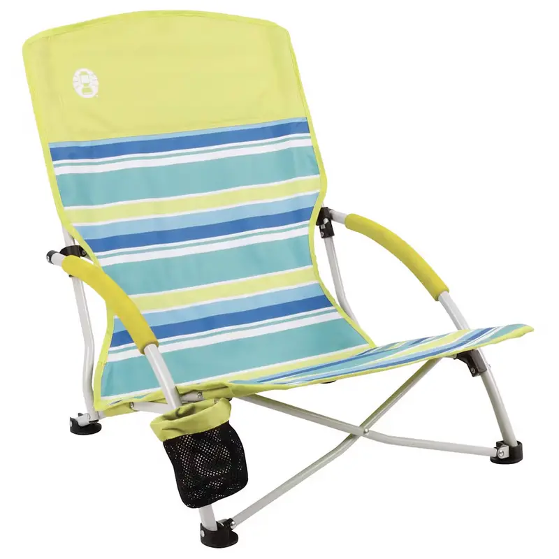 Coleman Utopia Breeze Beach Sling Chair – Yellow/Blue, Sand-Friendly Portable Seat 1