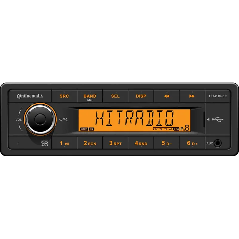 Continental Tr7411U-Ork Marine Stereo: Am/Fm, Usb, Includes Wiring Harness 1