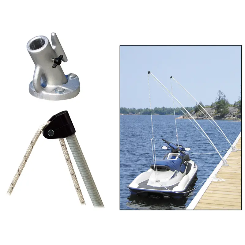Dock Edge Economy Mooring Whips (2-Pack) – 12Ft Length, 4000 Lb Capacity, Extends To 23Ft – Model De3120F 1