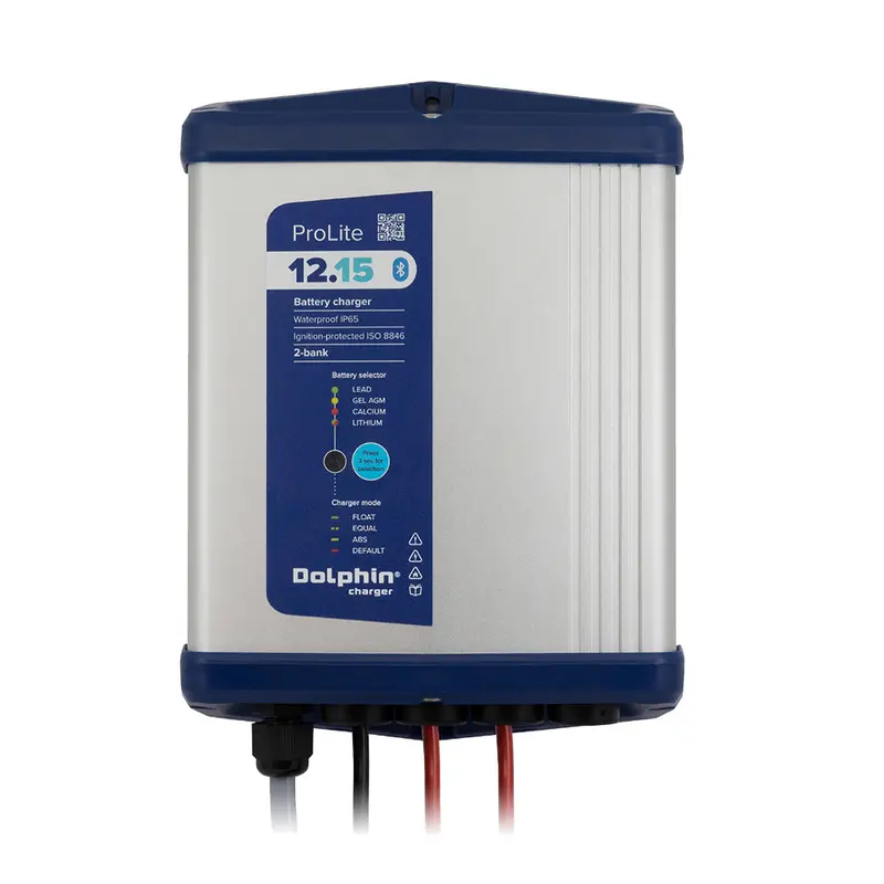 Dolphin Prolite 15A Single-Voltage Battery Charger – 12V, Dual-Output, 110Vac 1