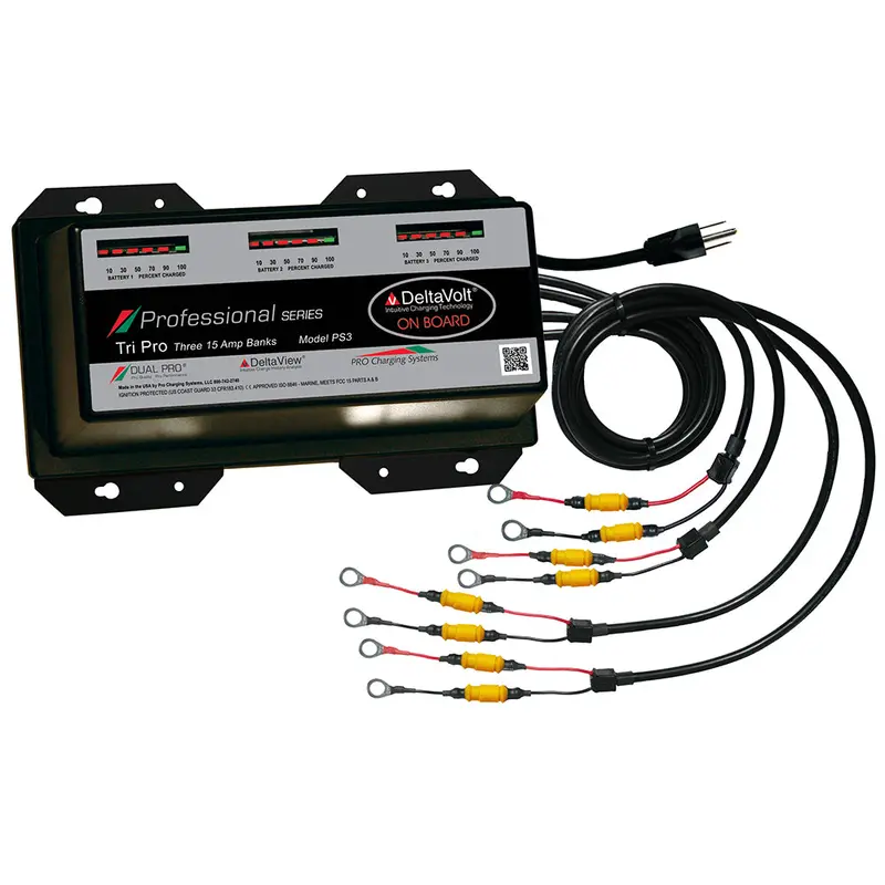 Dual Pro Professional 45A Multi-Bank Battery Charger (3 Banks, 12–36V) [Ps3] 1