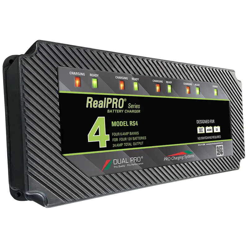 Dual Pro Realpro 4-Bank Battery Charger – 24-Amp Smart Charging System 1