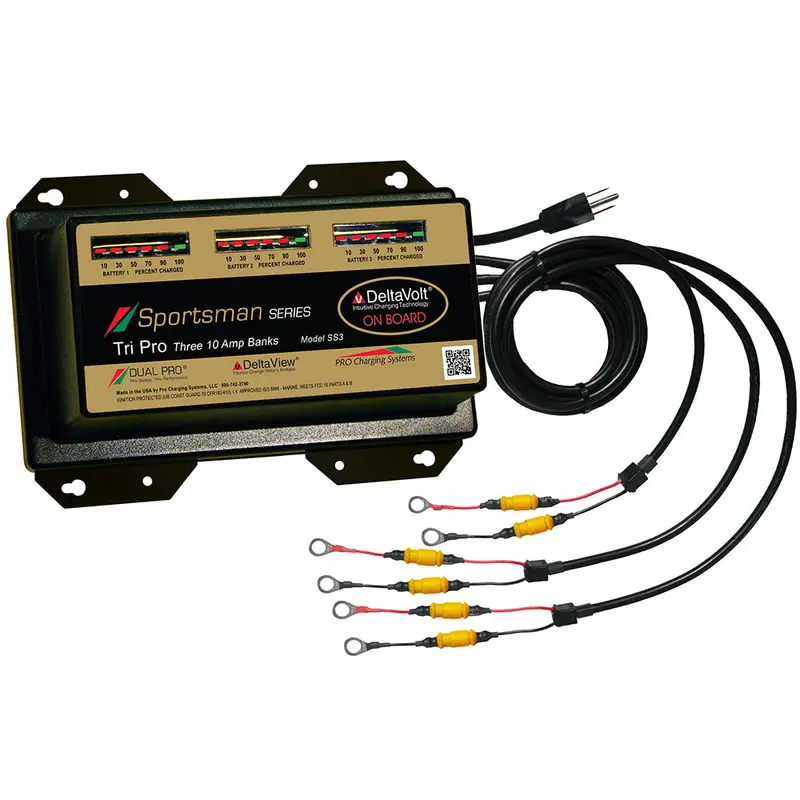 Dual Pro Sportsman 30A Multi-Bank Battery Charger (3 Banks, 12–36V) [Ss3] 1