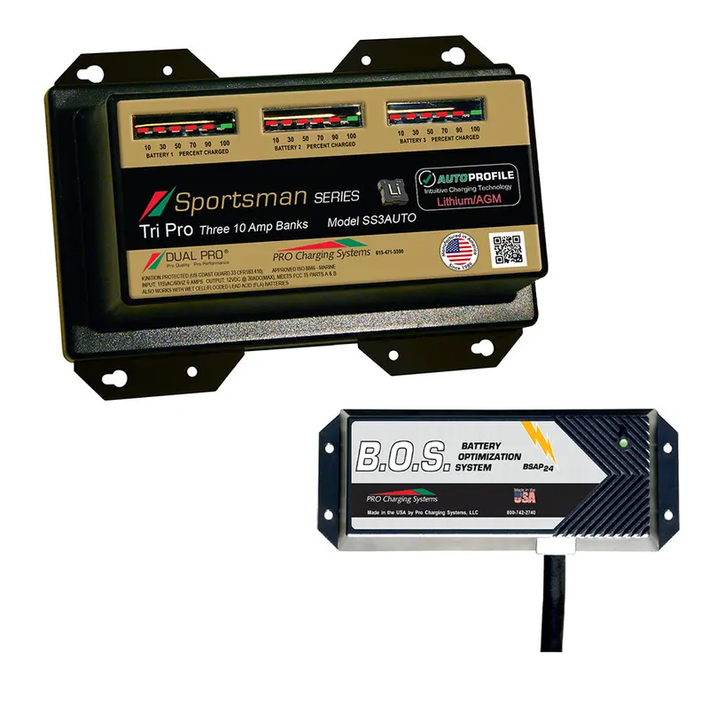 Dual Pro Ss3 Auto 3-Bank Smart Battery Charger With Dual-Bank B.O.S. Support 1