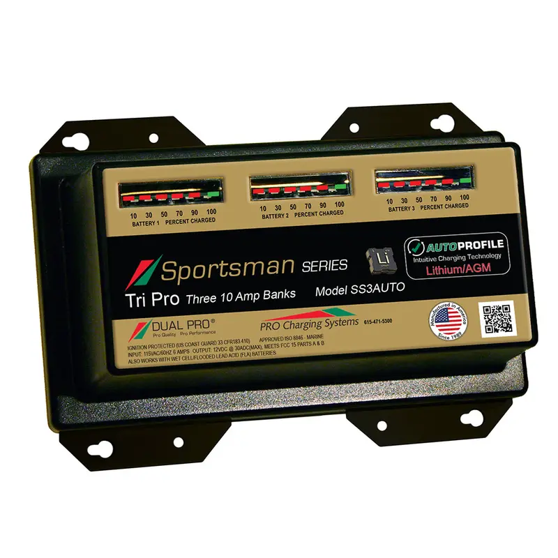 Dual Pro Ss3 Auto 30A Marine Battery Charger – 3-Bank Lithium & Agm Compatible 1