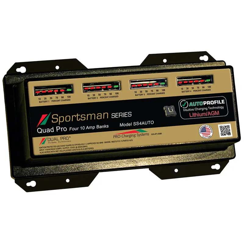 Dual Pro Ss4 Auto 40A Marine Battery Charger – 4-Bank Lithium & Agm Compatible 1