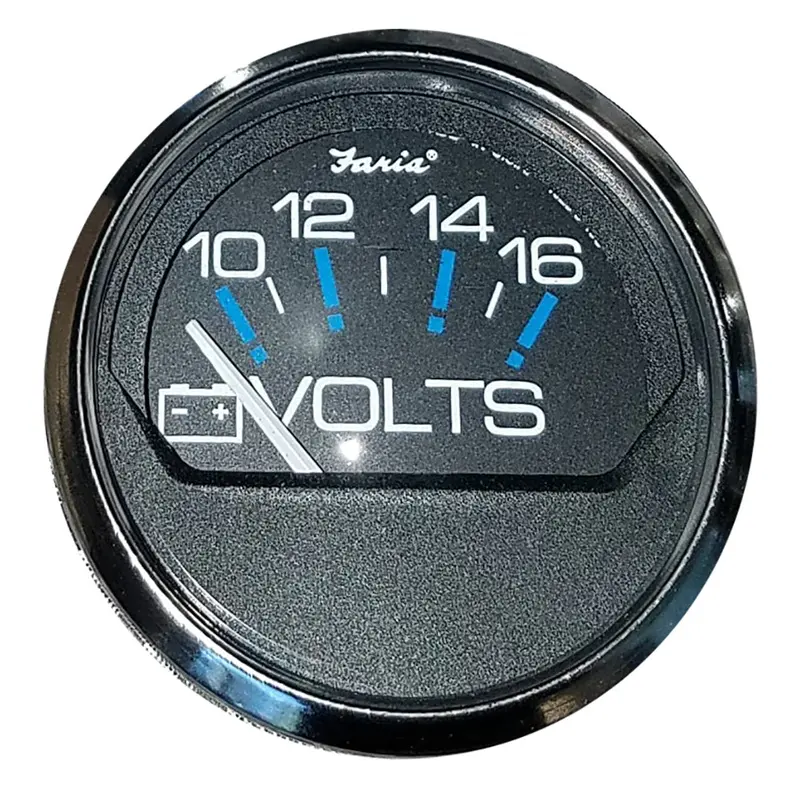 Faria Chesapeake Black 2-Inch Dc Voltmeter (10–16 V) – Model 13705 1