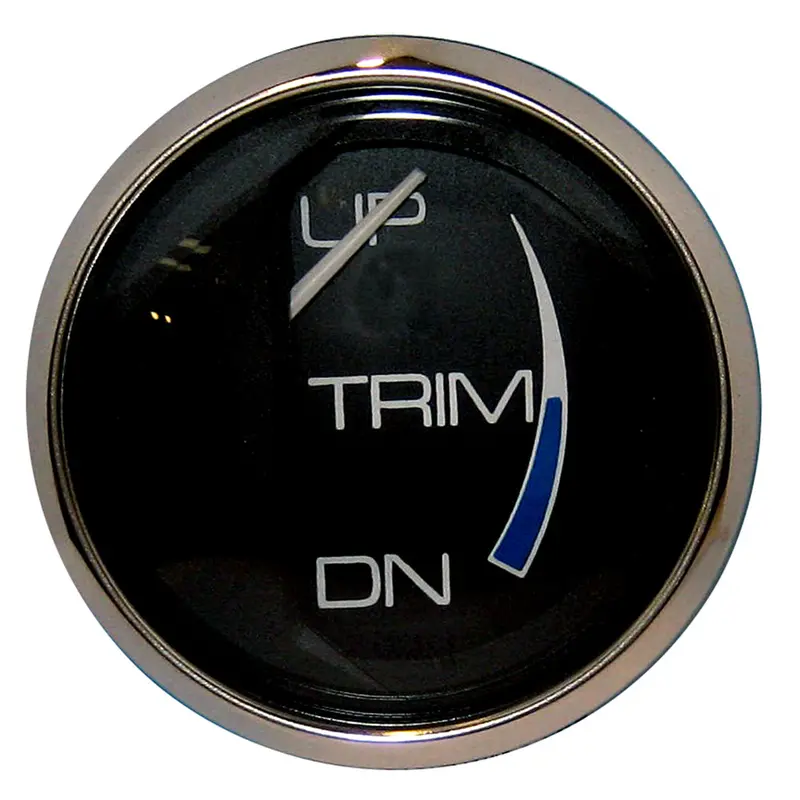 Faria Chesapeake Black 2-Inch Trim Gauge Compatible With Mercury, Mariner, Mercruiser, Volvo Dp & Yamaha (2001–Present) – Model 13707 1