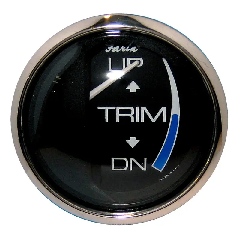 Faria Chesapeake Black 2-Inch Trim Gauge For Johnson/Evinrude/Suzuki Outboards – Model 13709 1