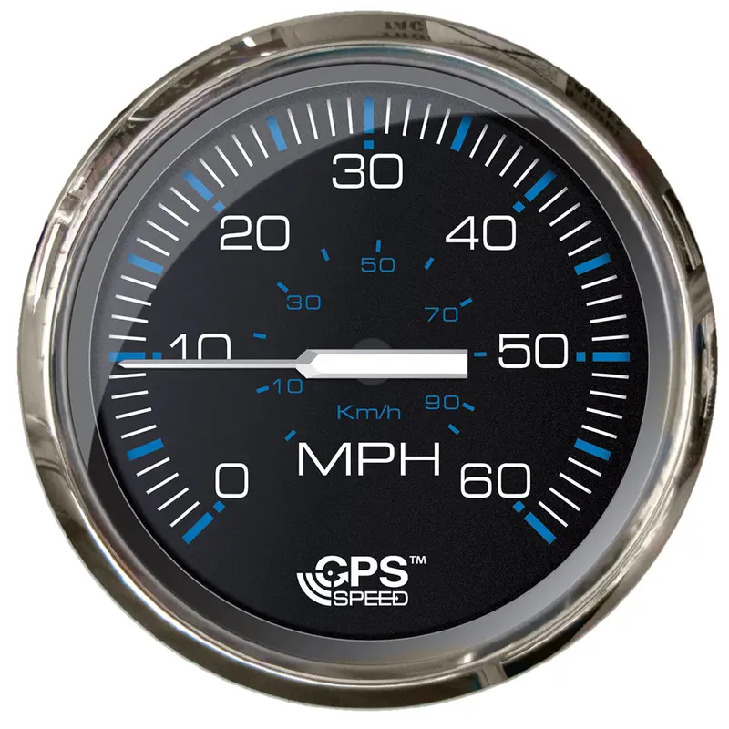 Faria Chesapeake Black Stainless Steel 4" Gps Speedometer – 60 Mph Range 1